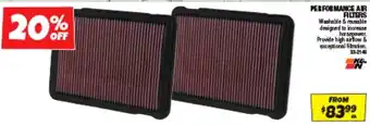Autobarn PERFORMANCE AIR FILTERS offer