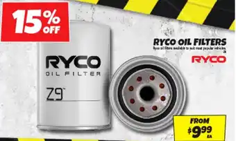 Autobarn RYCO OIL FILTERS offer