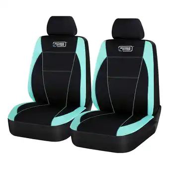 SuperCheap Auto Ridge Ryder Neoprene Seat Covers Black/Mint Adjustable Headrests Airbag Compatible 30SAB offer