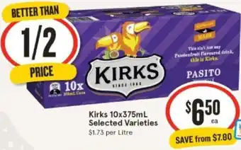 IGA Kirks 10x375mL Selected Varieties offer
