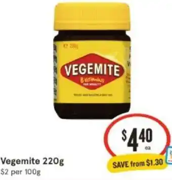 IGA Vegemite 220g offer