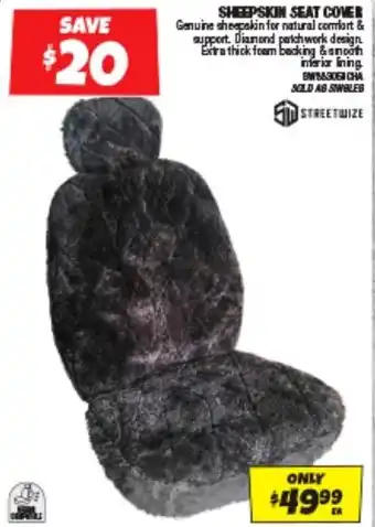 Autobarn SHEEPSKIN SEAT COVER offer