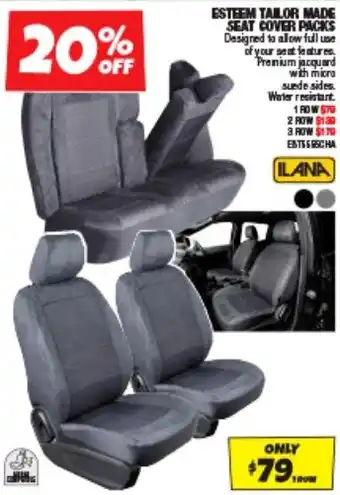 Autobarn ESTEEM TAILOR MADE SEAT COVER PACKS offer