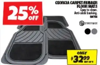 Autobarn GEORGIA CARPET/RUBBER FLOOR MATS offer