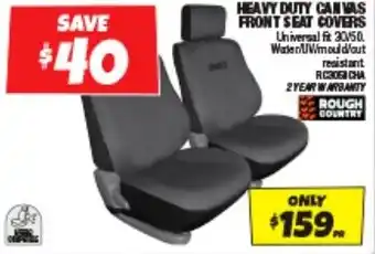 Autobarn HEAVY DUTY CANVAS FRONT SEAT COVERS offer