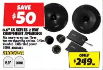 Autobarn 6.5" CS SERIES 2 WAY COMPONENT SPEAKERS offer