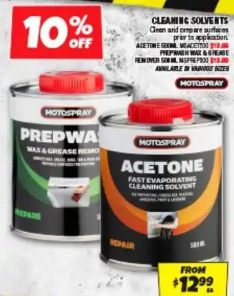 Autobarn CLEANING SOLVENTS offer