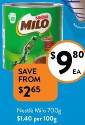 Foodworks Nestlé Milo 700g offer