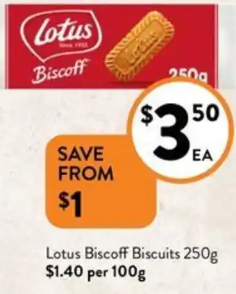 Foodworks Lotus Biscoff Biscuits 250g offer