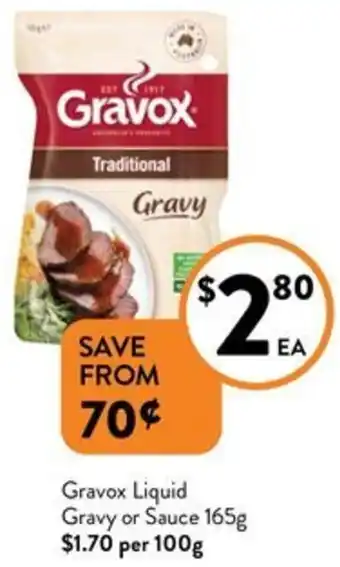 Gravox Liquid Gravy or Sauce 165g