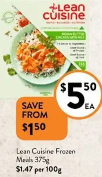 Foodworks Lean Cuisine Frozen Meals 375g offer