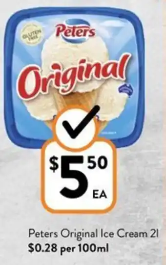 Foodworks Peters Original Ice Cream 21 offer