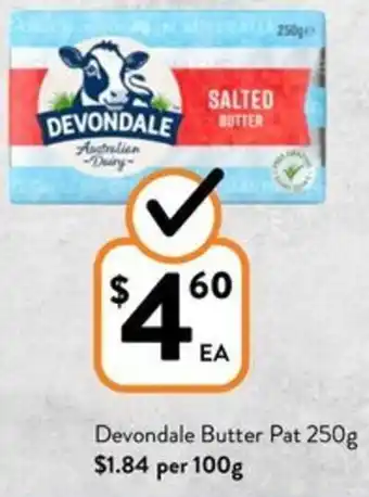 Foodworks Devondale Butter Pat 250g offer