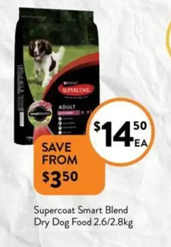 Foodworks Supercoat Smart Blend Dry Dog Food 2.6/2.8kg offer