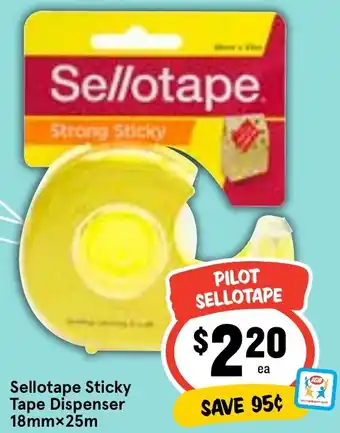 Sellotape Sticky Tape Dispenser 18mmx25m