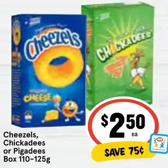 Ritchies Cheezels, Chickadees or Pigadees Box 110-125g offer