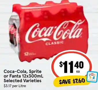 Ritchies Coca-Cola, Sprite or Fanta 12x300mL Selected Varieties offer