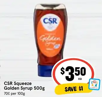 CSR Squeeze Golden Syrup 500g