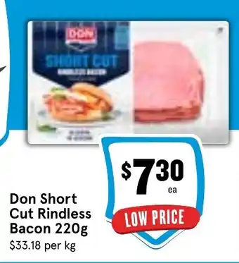 Ritchies Don Short Cut Rindless Bacon 220g offer
