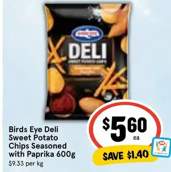 Ritchies Birds Eye Deli Sweet Potato Chips Seasoned with Paprika 600g offer