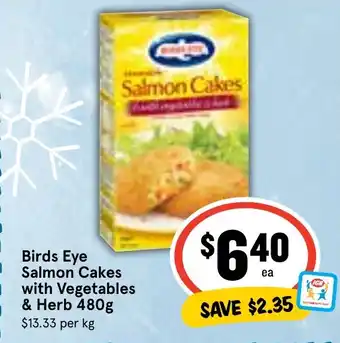 Birds Eye Salmon Cakes with Vegetables & Herb 480g