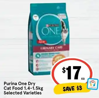 Ritchies Purina One Dry Cat Food 1.4-1.5kg Selected Varieties offer