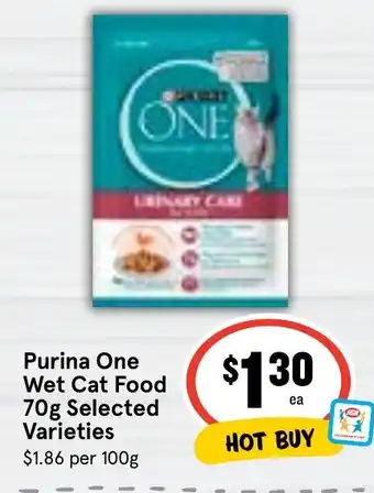 Ritchies Purina One Wet Cat Food 70g Selected Varieties offer