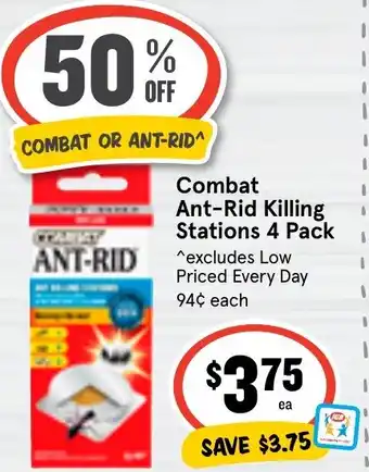 Combat Ant-Rid Killing Stations 4 Pack