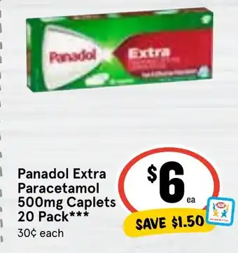 Ritchies Panadol Extra Paracetamol 500mg Caplets 20 Pack offer