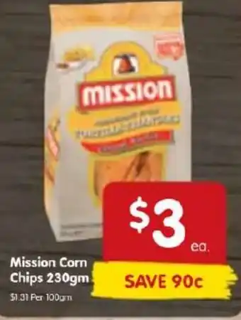 Spar Mission Corn Chips 230gm offer