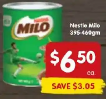 Spar Nestle Milo 395-460gm offer