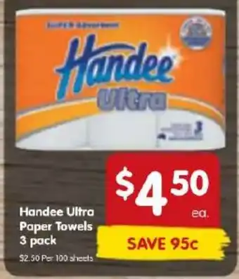 Spar Handee Ultra Paper Towels 3 pack offer