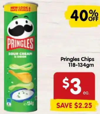 Spar Pringles Chips 118-134gm offer