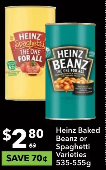 Ritchies Heinz Baked Beanz or Spaghetti Varieties offer