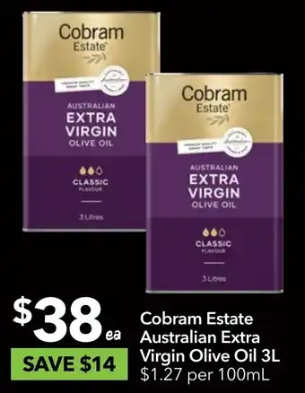 Ritchies Cobram Estate Australian Extra VIRGIN OLIVE OIL 3L offer