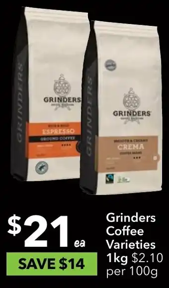 Ritchies Grinders Coffee Varieties 1kg offer