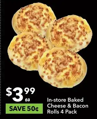 Ritchies In-store Baked Cheese & Bacon Rolls 4 Pack offer