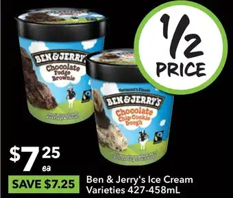 Ritchies Ben & Jerry's Ice Cream Varieties 427-458mL offer