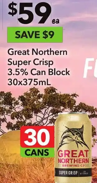 Ritchies Great Northern Super Crisp 3.5% Can Block 30x375mL offer