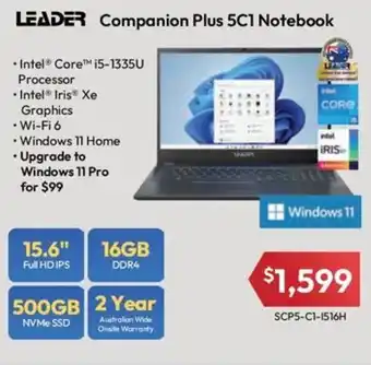 Leader Computers LEADER Companion Plus 5C1 Notebook offer