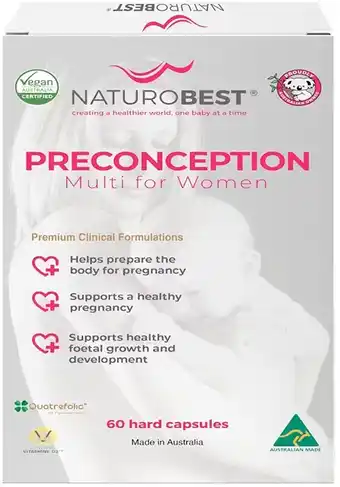 healthylife NaturoBest Preconception Multi for Women 60 Capsules offer