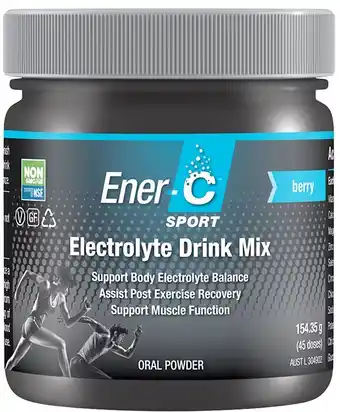 Ener-C Sport Electrolyte Drink Mix Berry Tub 154.35g (45Doses)