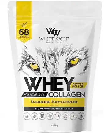 healthylife White Wolf Nutrition Whey Better Protein Banna Ice Cream 2.24kg offer