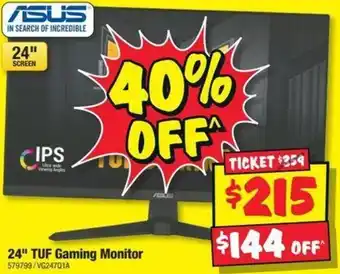 JB Hi-Fi ASUS 24" TUF Gaming Monitor offer