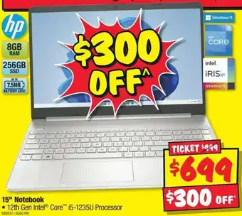 JB Hi-Fi hp 15" Notebook offer