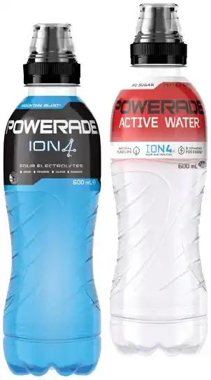 IGA Powerade or Powerade Active Water 600mL Selected Varieties offer