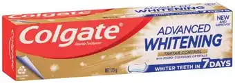 IGA Colgate MaxFresh or Advanced Whitening Toothpaste 115g Selected Varieties offer