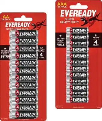 IGA Eveready Super Heavy Duty AA or AAA Batteries 24 Pack offer