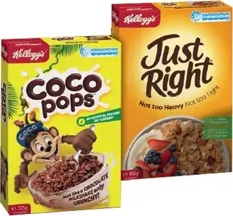 IGA Kellogg’s Coco Pops 375g, Froot Loops 285g or Just Right Cereal 460g offer