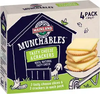 IGA Mainland Munchables Cheese & Crackers 4 Pack Selected Varieties offer